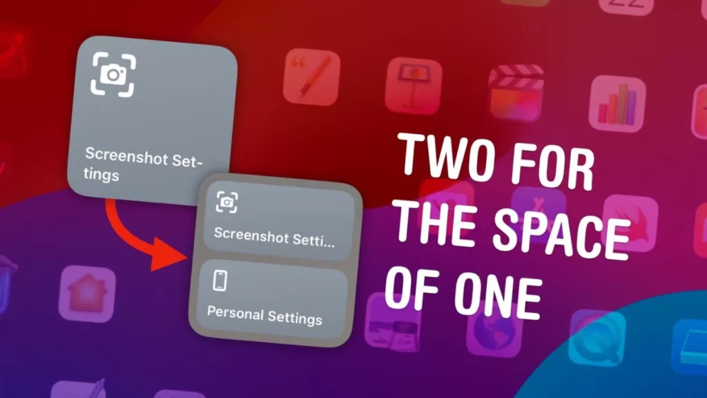 How to put two shortcuts in one small widget »