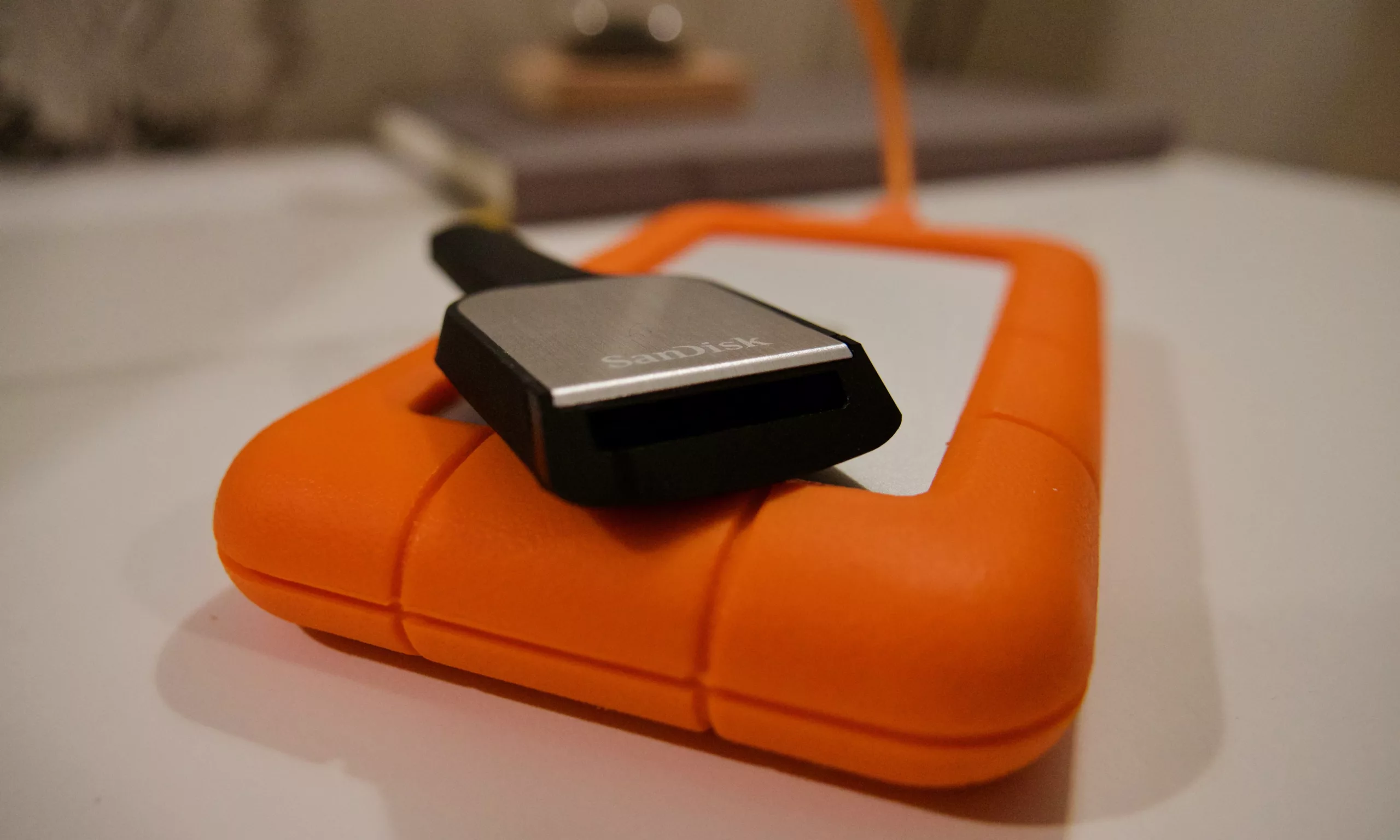 SD card and hard drive