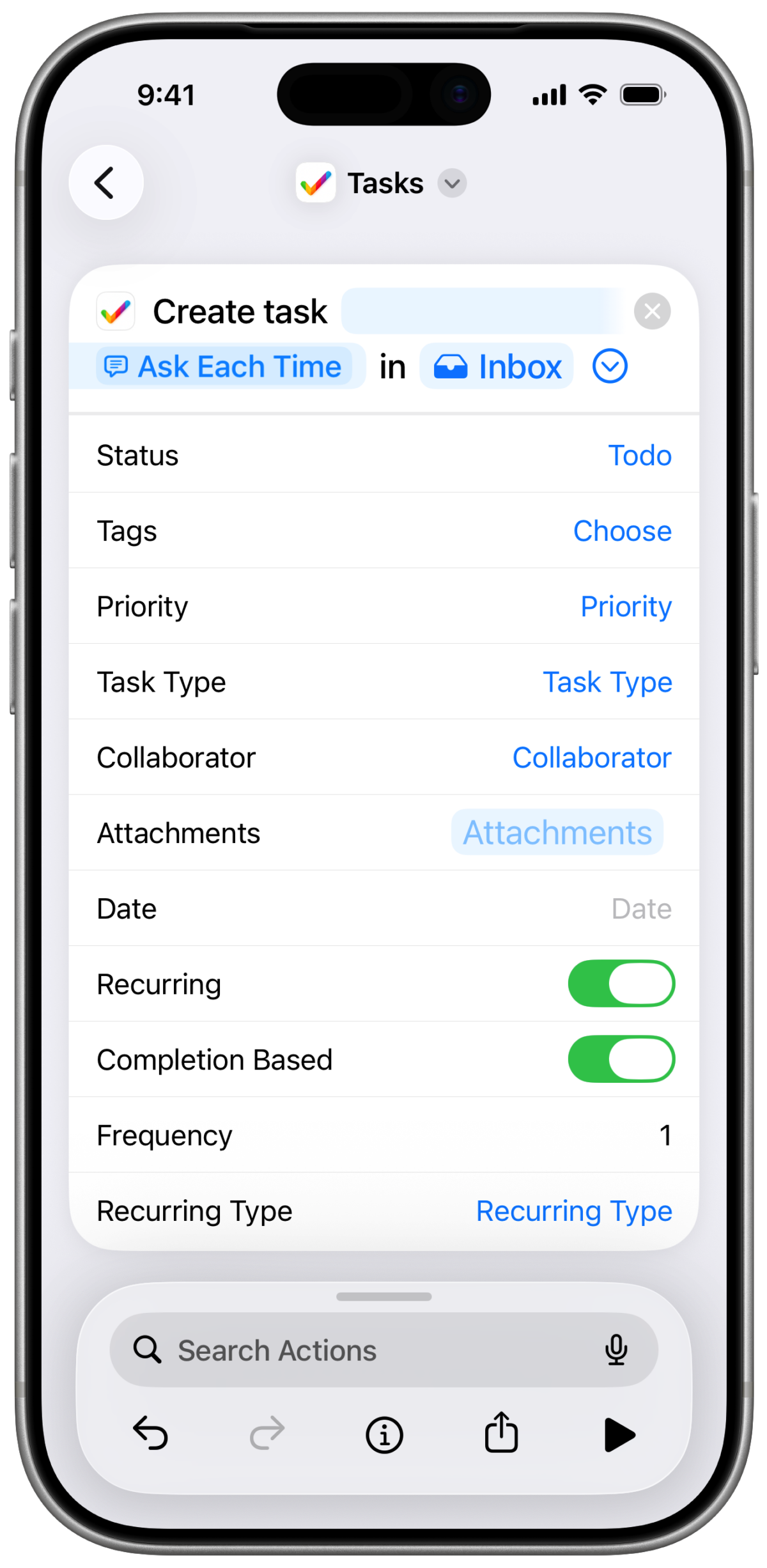 Tasks adds robust suite of Shortcuts actions – Matthew Cassinelli