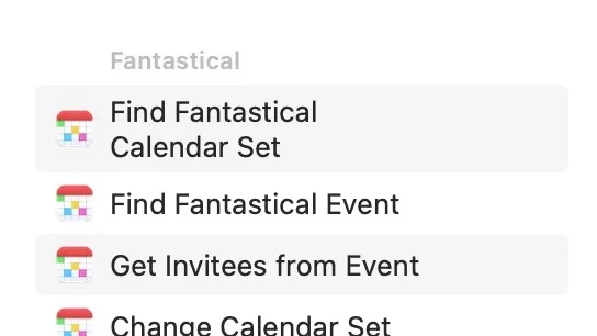 Fantastical gets updated Shortcuts actions »