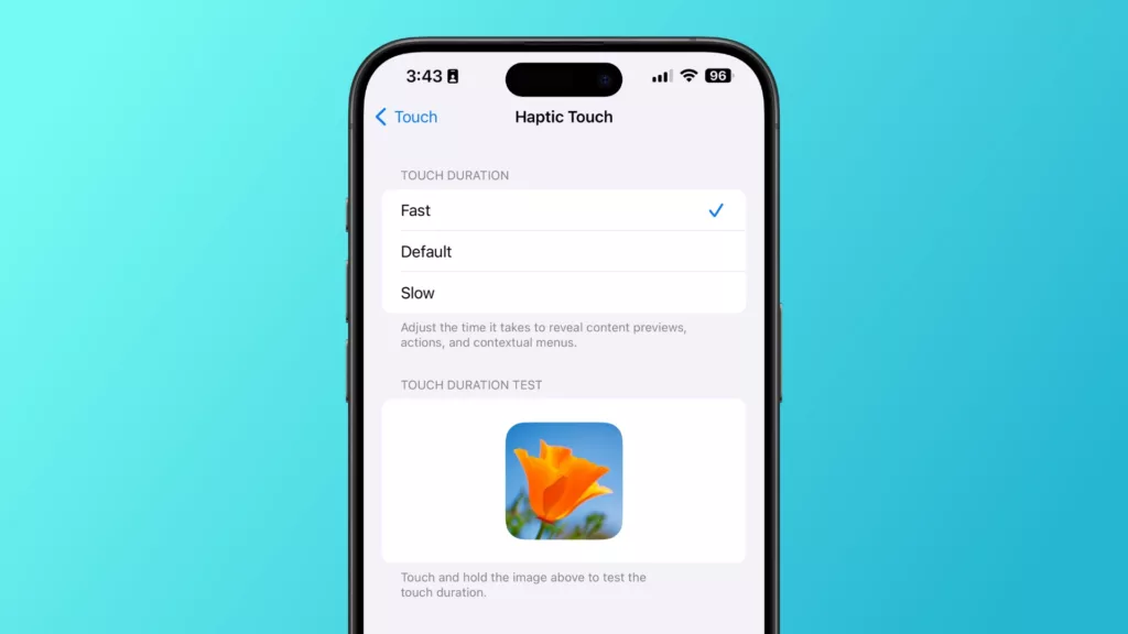 iOS 17 Tip: Speed up Haptic Touch