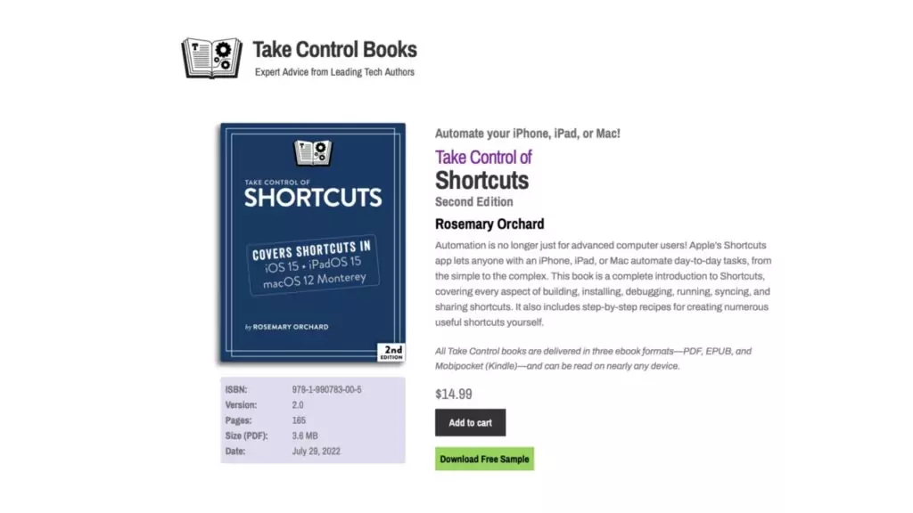 Rosemary Orchard releases second edition of “Take Control of Shortcuts”