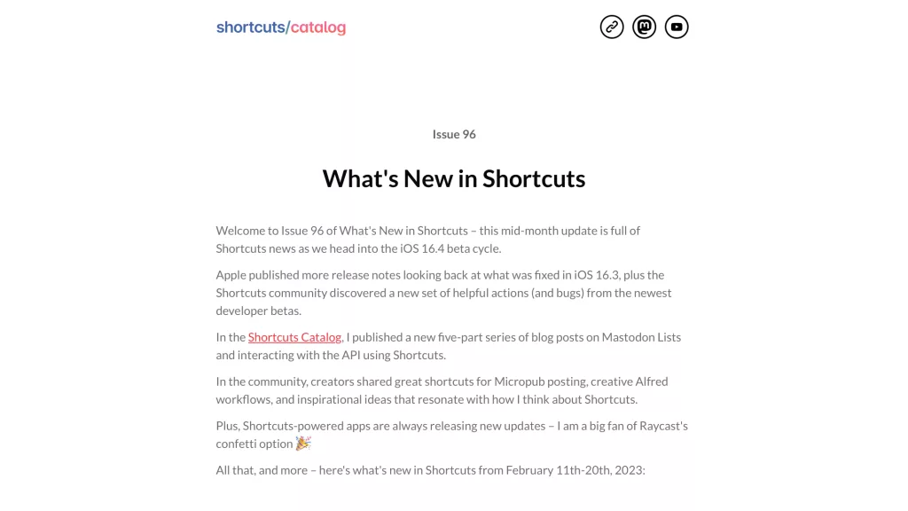 What’s New in Shortcuts – Issue #096
