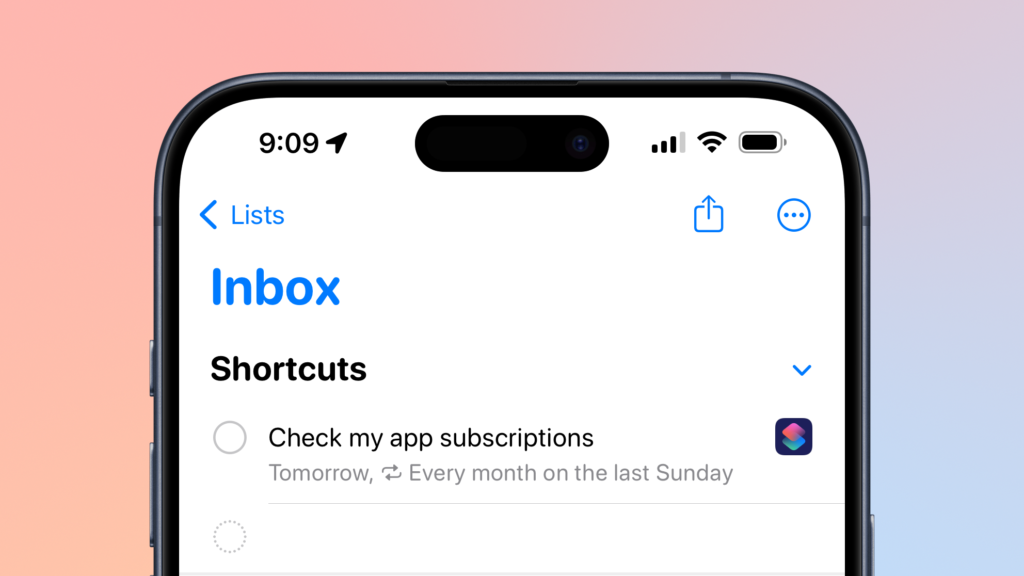 How To Check Your App Store Subscriptions with Reminders and Shortcuts