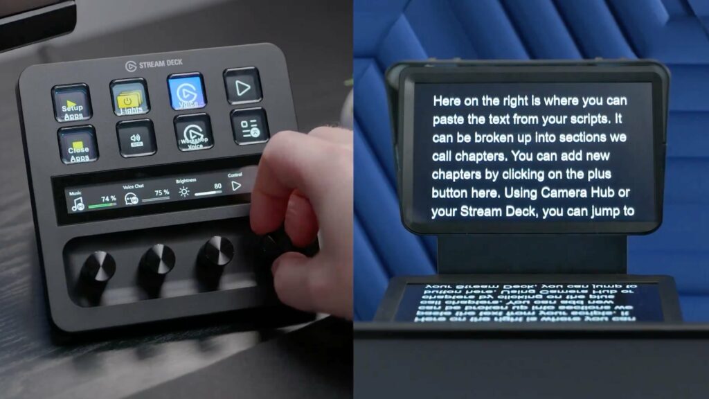 Stream Deck + Pairs Perfectly With the Elgato Prompter »