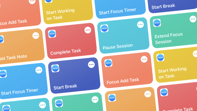 Focus Pomodoro Timer Adds New App Shortcuts »