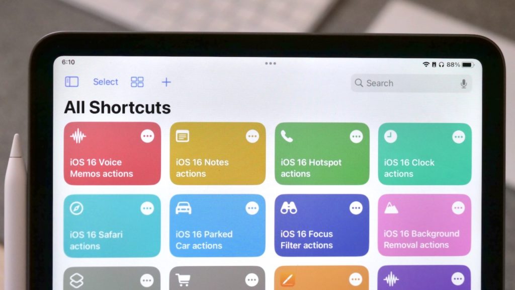 iOS 16 public beta adds 46 new Shortcuts actions for Focus Filters, Background Removal, Parked Cars