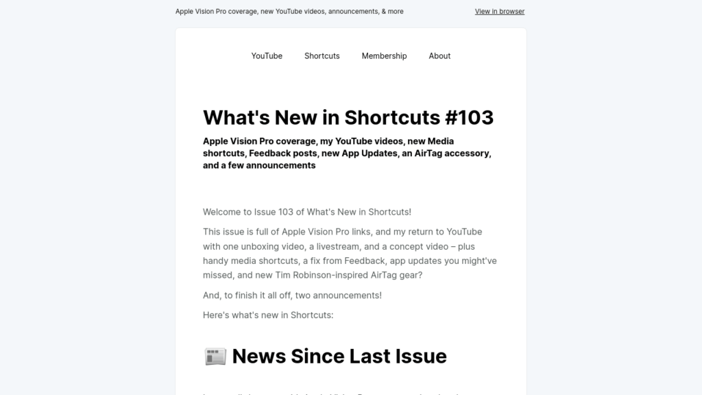 What’s New in Shortcuts – Issue 103