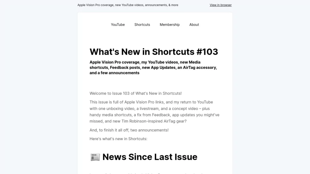 What’s New in Shortcuts – Issue 103