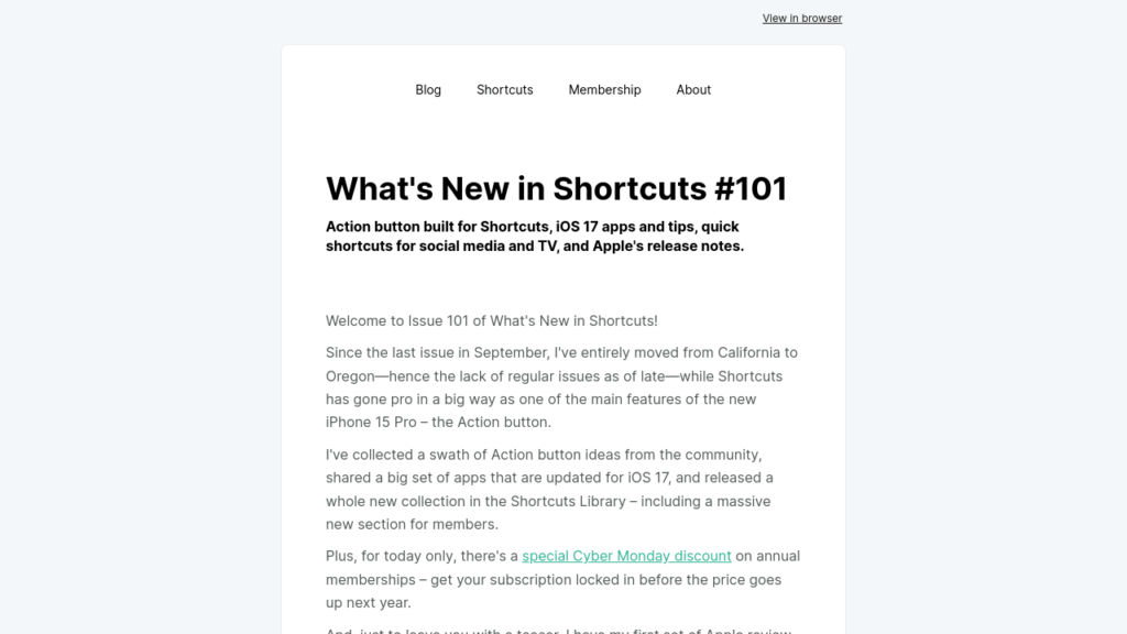 What’s New in Shortcuts – Issue 101