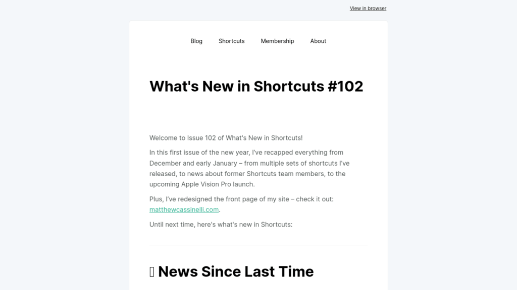 What’s New in Shortcuts – Issue 102