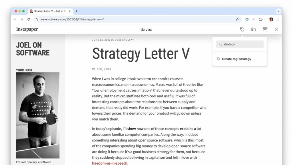 Instapaper (Finally) Adds Tags for Better Organization »