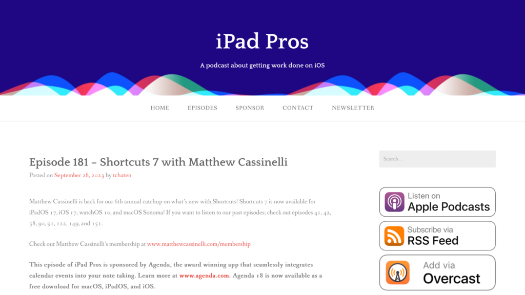 Guest spot — iPad Pros: Shortcuts 7 with Matthew Cassinelli