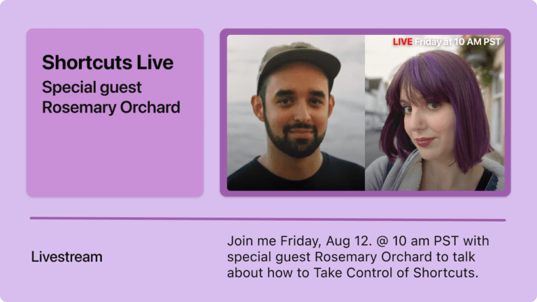 Shortcuts Live with special guest Rosemary Orchard