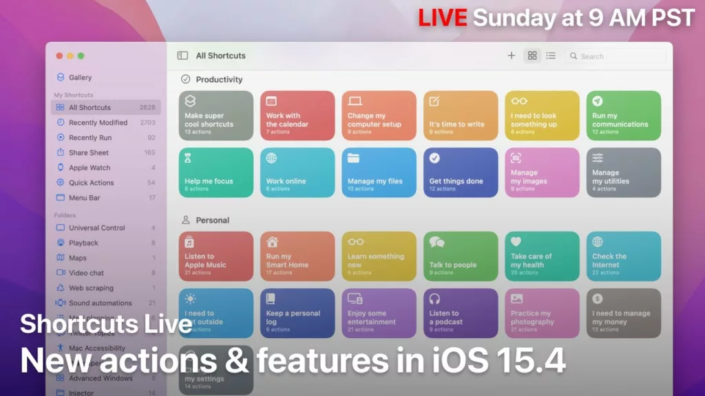 What’s new in Shortcuts stream – Automations, Actions, & Mac Improvements