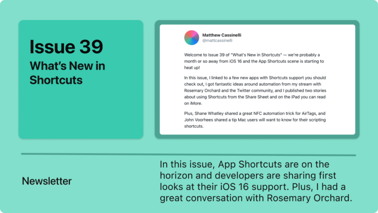What’s New in Shortcuts – Issue #39