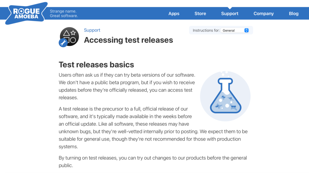Rogue Amoeba shares test releases for macOS 14 »